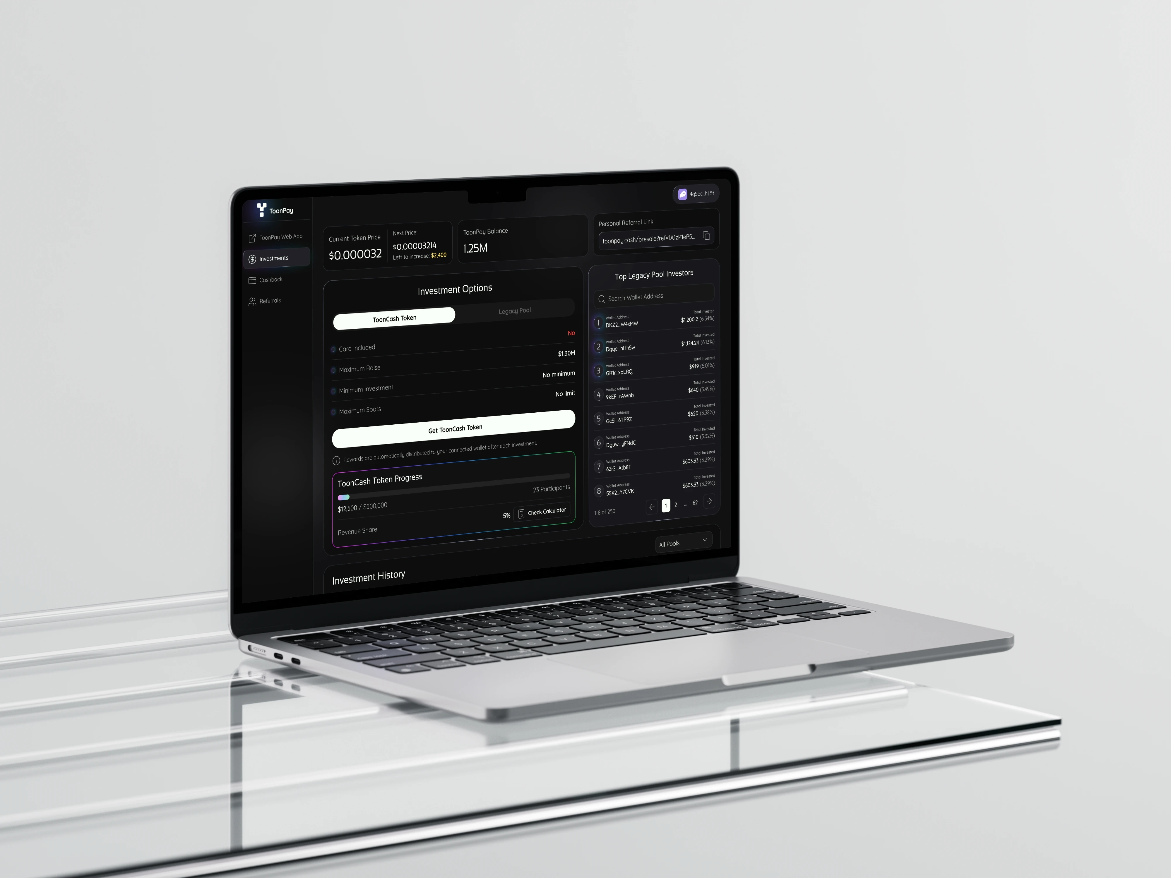 Crypto token solutions — Web3 digital asset development dashboard