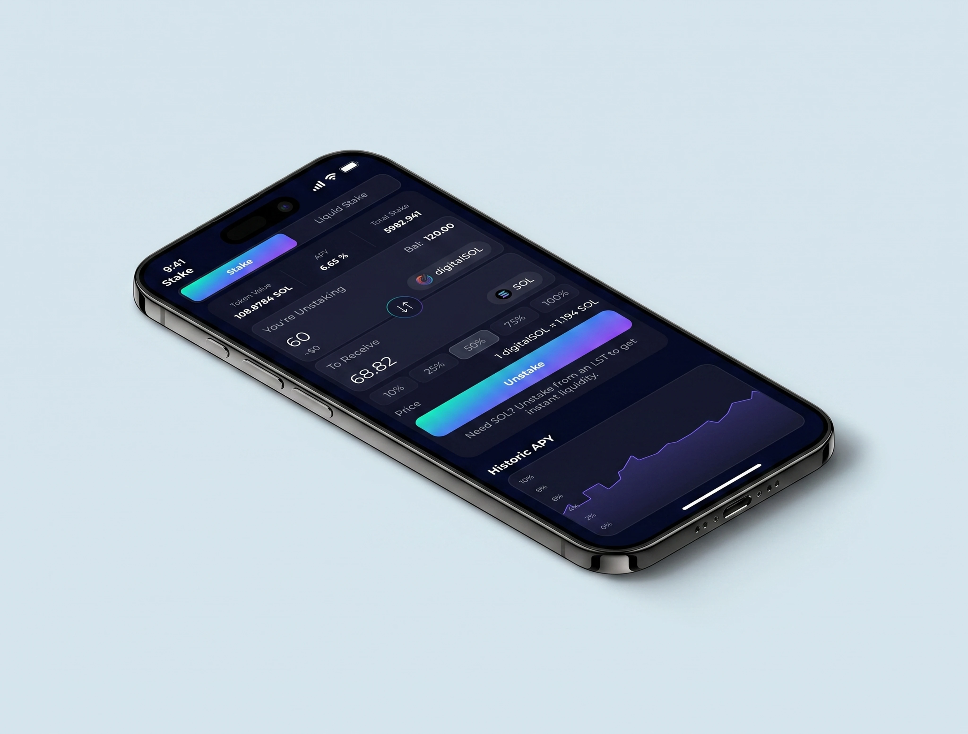 DEX white label app interface on phone